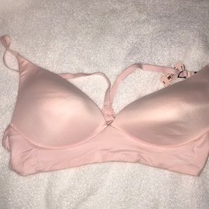 V-back lightly lined plunge bra 36B
